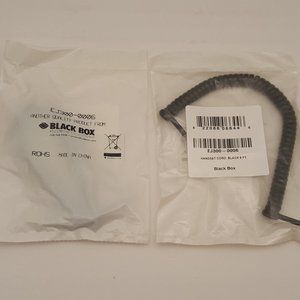 BLACK BOX Coiled Telephone Handset Cord 2 Pks | 6ft / 1.8m Black EJ300-0006